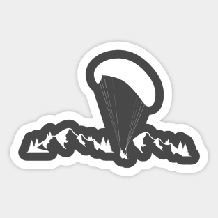 Parasailing gift idea for paragliders Mountain Sticker